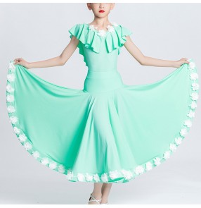 Mint competition ballroom dancing dresses for girls kids children ballroom dance skirts waltz tango foxtrot latin dance costumes for girls