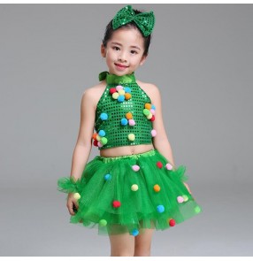 Modern dance spring jazz dance dresses for girls boys kids school princess baby ballet stage performance show dance outfits