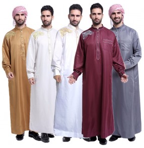 Muslim Arab Middle Eastern Men's Robe Stage performance drama cosplay men's Arabia robes