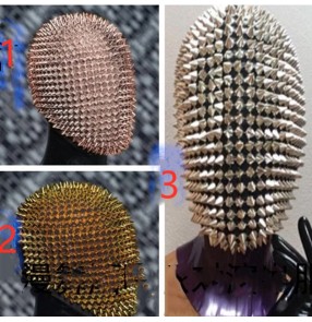 Nightclub party bar gogo dancers rivet head mask gangster pineapple burst bandit cosplay headgear singers mask shiny bar dance team for male and female 