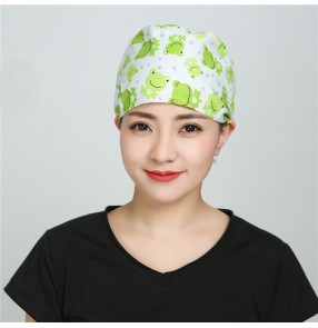 Nurse Operating Room Cap for women Doctor Cap Children's Hospital Obstetrics and Gynecology Cotton Printed Cap Sleeping Cap