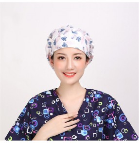 Nurse Puffy Cap Feather Cotton Operating Room Cap Home Chemotherapy Night Cap Women Long Hair Hygiene Dust Cap