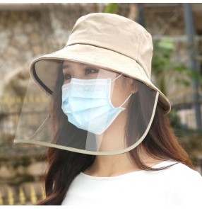Outdoor fisherman's cap with face shield antivirus spray saliva safety protective sun cap for women and men