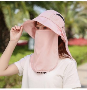 outdoor riding Sunscreen protection hat for women and men with full face cover masks dust uv proof protective visor hat for unisex