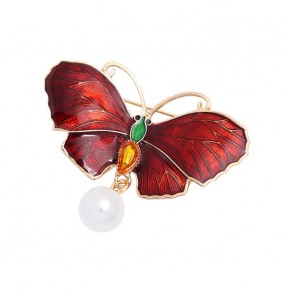 Pearl Butterfly brooches for women corsage pin Clothing accessories brooch
