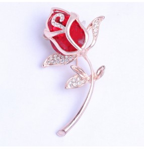 Pearl rose flowers brooches for women clothing accessory brooch