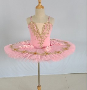 Pink ballet dance dress tutu skirt for girls kids classical bellarina pancake classical ballet dance dress ballet dance costumes for children