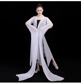 pink white red Waterfall Sleeves chinese folk classical dance tops for women female adult children swing slit sleeves classical dance practice hanfu stage performance clothes