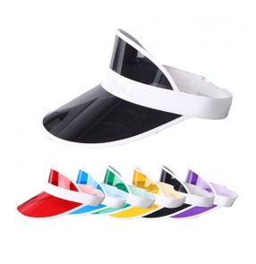  PVC clear candy color sun protection visor cap for women and men