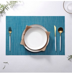 Pvc Western Placemat Heat insulation and anti-scalding Nordic hotel restaurant bamboo pattern student table mat