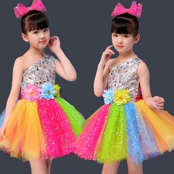 rainbow color tutu skirt