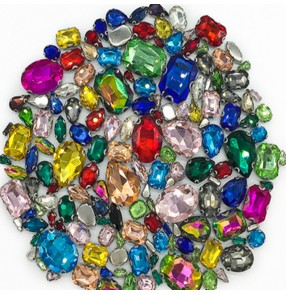 Rainbow crystal craw hand sewn stones for competition latin ballroom dance dresses wedding dress diamond accessroies for bag shoes garment