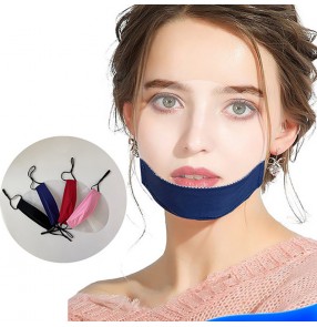 Reusable visible face masks for unisex lips dust proof protective cotton Deaf-mute lips mouth mask for women and men