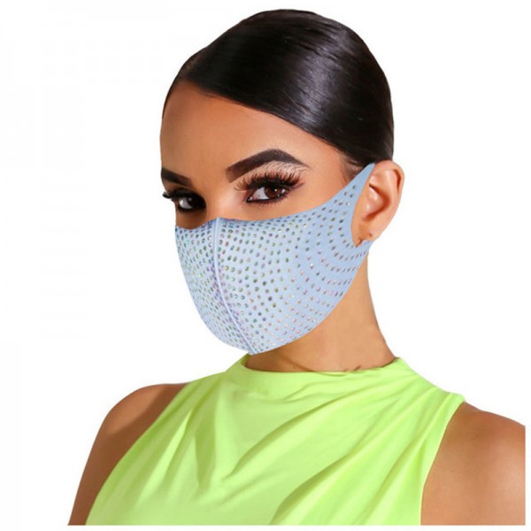 Rhinestones bling reusable face masks for women stage performance night ...