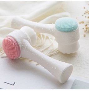 Silicone facial cleansing brush cleansing brush 3D double-sided facial cleansing brush manual cleansing brush Deep cleansing of pores and blackheads