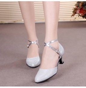 Silver gold purple Latin dance shoes female adult dance shoes soft-soled square dance dance shoes cha cha social modern ballroom dancing shoes
