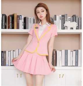 Stewardess uniform professional suit spa work clothes student drama cosplay uniforms foot bath technician work clothes