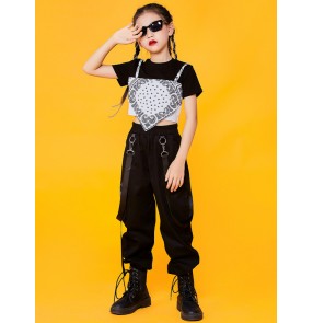 T stage catwalk children's girls jazz Hip hop street dance costume hip-hop street dance suit practice dance girl singers rapper gogo dancers show costume