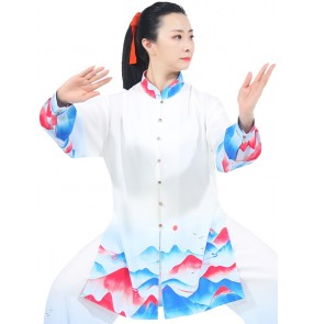 Tai chi clothes chinese kung fu uniforms for women cloud dragon pattern chinese tai ji quan clothes wushu martial art performance clothes