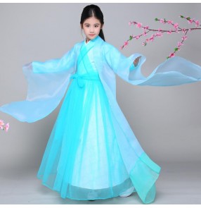 Traditional Chinese Hanfu fairy dresses for girls children princess christmas party drama cosplay kimono dresses