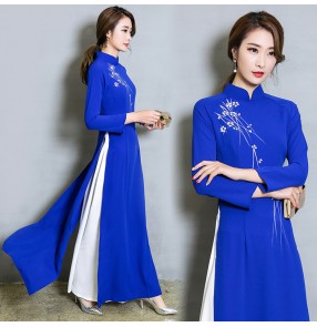 Traditional Chinese qipao dresses for women female cheongsame dress retro style party evening dress