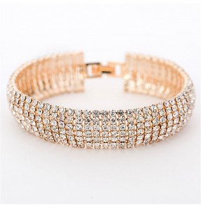 Wedding party Bridal diamond bracelet ladies photos shooting stage performance latin dance bracelet rhinestone bracelet hand chain 