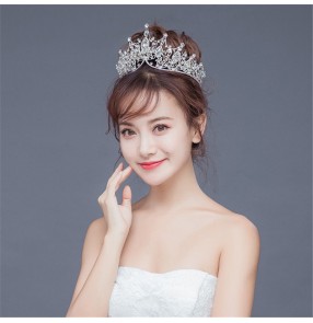 Wedding party Crown for bride crystal princess crown wedding dress accessories headband bridal crown bridal jewelry