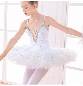 White ballet dance dress for kids children little swan lake tutu skirt ballet dance costumes ballet dress