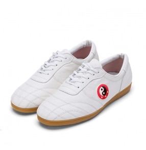 Women and men genuine leather tachi shoes kungfu wushu sports shoes training competition casual shoes