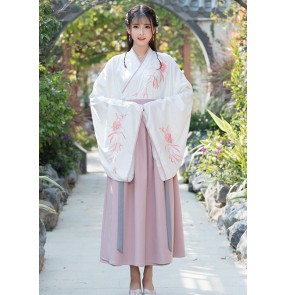 Women chinese hanfu Waist-length ru skirt princess fairy dresses female improved Ming-made chinese han ming qing tang dynasty film cosplay costumes