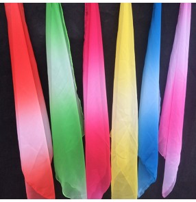 Women Dance chiffon scarf handkerchief gauze square fan umbrella dance scarf Jiaozhou Yangko dance handkerchief chiffon gauze props