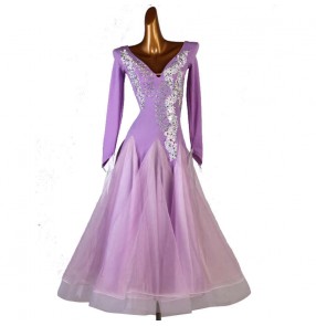 Women girls Royal blue purple hot pink black ballroom dancing dresses competition ballroom dance dresses waltz tango dance dress ballroom dance skirts