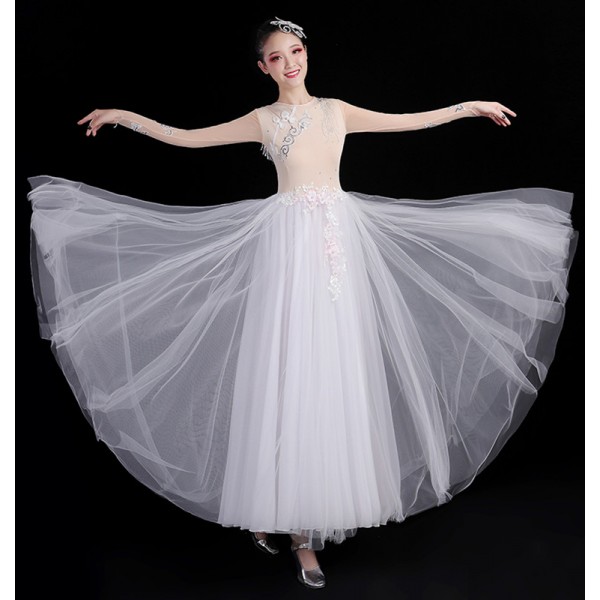girls white dance dress