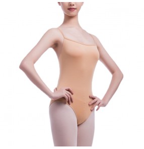 Women's adult girls flseh colored ballet latin modern dance invosible underwear bodysuits