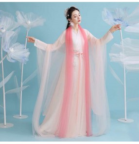 Women's Ancient Chinese Hanfu female Chinese style film cosplay princess fairy dresses ancient style student classical dance performance costume