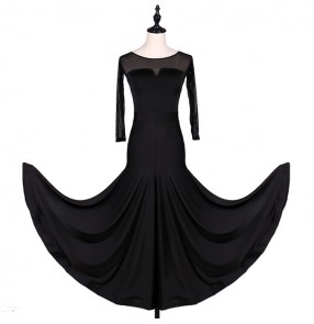 Women's ballroom dancing dresses black waltz tango ballroom dance dresses