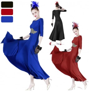 Women's ballroom dancing dresses waltz tango flamenco dance dresses skirts
