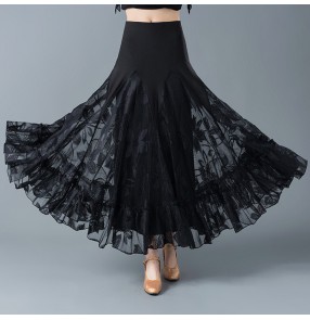 Women's ballroom dancing skirts modern dance stage performance professional waltz tango rumba salsa chacha dance skirts 