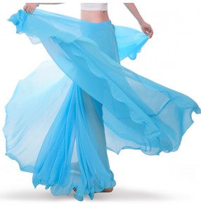 Women's Belly dance skirt half-length chiffon swing skirt female oriental dance dance sexy plus size exercise clothes big swing skirt