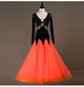 Women's children ballroom dresses stage performance waltz tango chacha dance skirts dresses