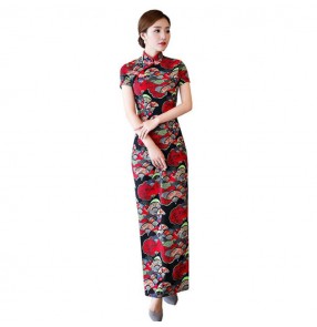 Women's chinese dresses chinese traditional qipao dresses retro vintage oriental cheongsam dresses