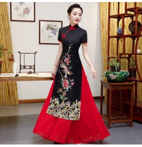 Women's chinese dresses traditional chinese qipao dresses cheongsam model show performance dresses
