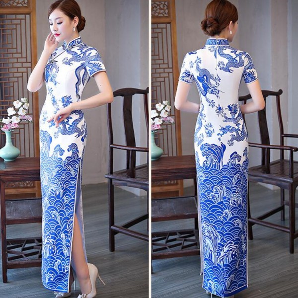Blue and white china dress hot sale