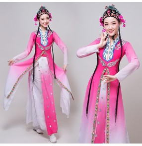 Women's chinese folk dance costumes beijing opera drama performance dress pecking opera drama cosplay dresses