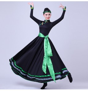 Women's chinese folk dance costumes girls Mongolian stage performance dresses mongolian Performing robes