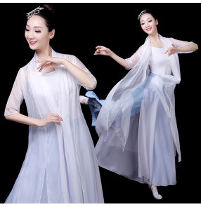 Women's chinese folk dance dress hanfu fairy cosplay dress traditional classical dance dresses stage performance costumes dresses