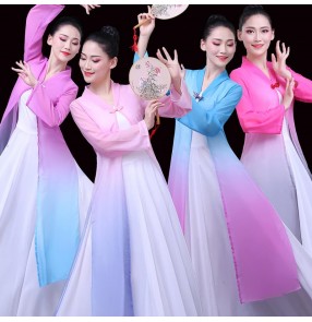 Women's chinese hanfu fairy princess drama cosplay dresses stage performance traditional classical dance dresses