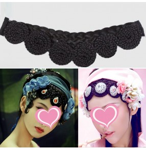 Women's chinese pecking beijing opera drama performance hair bangs for TV photos cosplay hair accessories