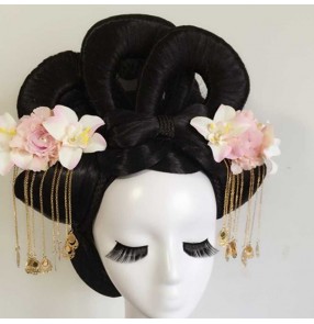Women's chinese tang dynasty empress wig headdress ancient traditional fairy princess cosplay wig 