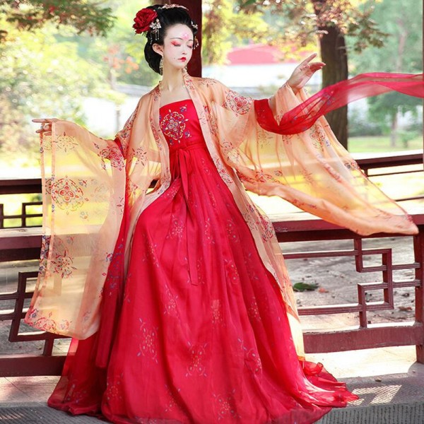 Hanfu Women Large Plus Size Chinese Dress Dance Fairy Cosplay